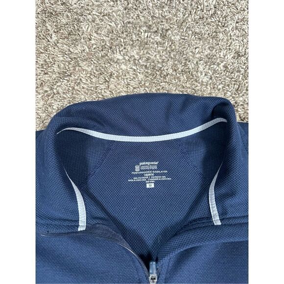 patagonia performance base layer capilene 1/4 zip jacket pullover men’s M blue - Picture 5 of 10